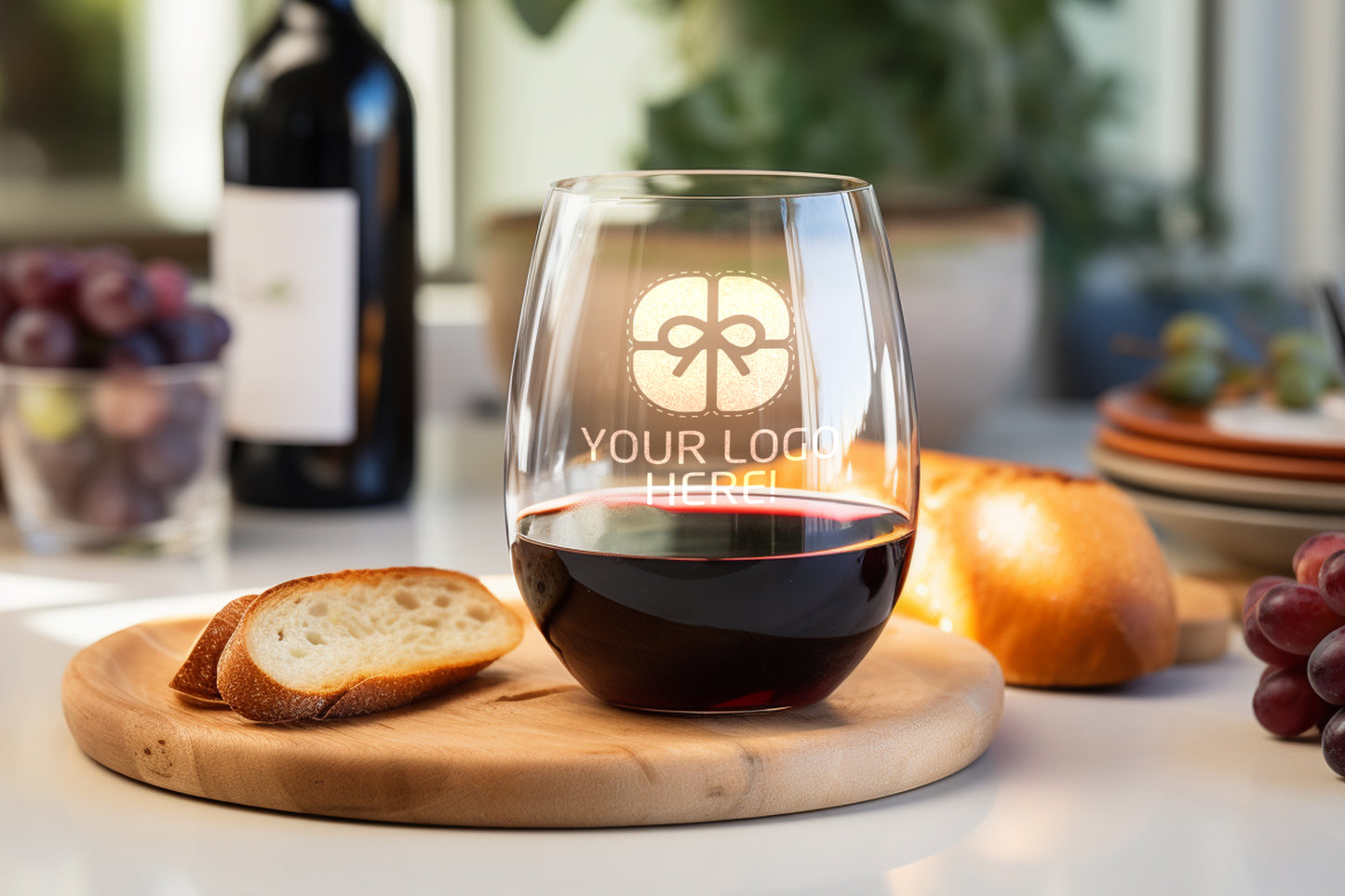 9 oz Corporate Logo Wine Glass