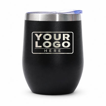 Custom 12 oz Wine Tumbler With Company Logo