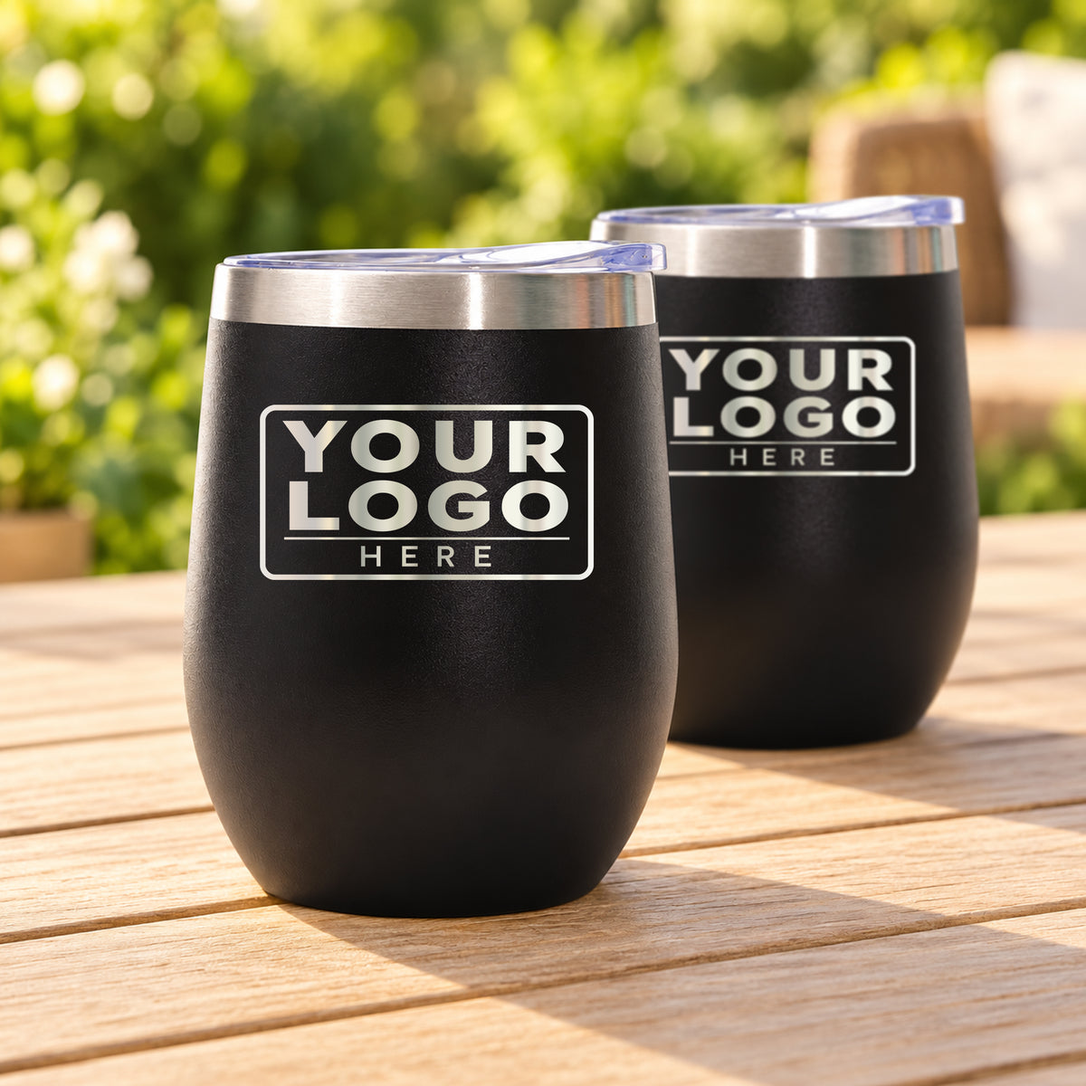 Custom 12 oz Wine Tumbler With Company Logo