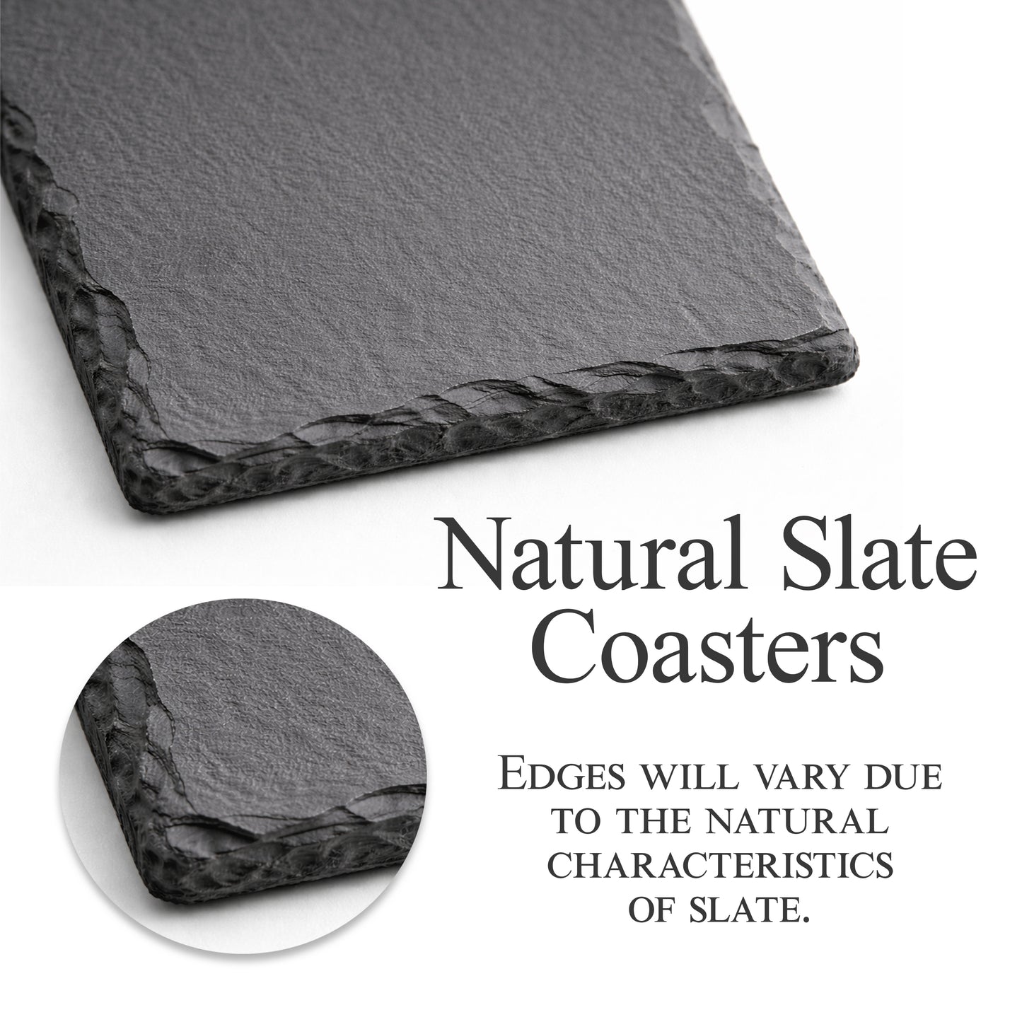 Custom Square Slate Coasters With Company Logo – Laser Engraved