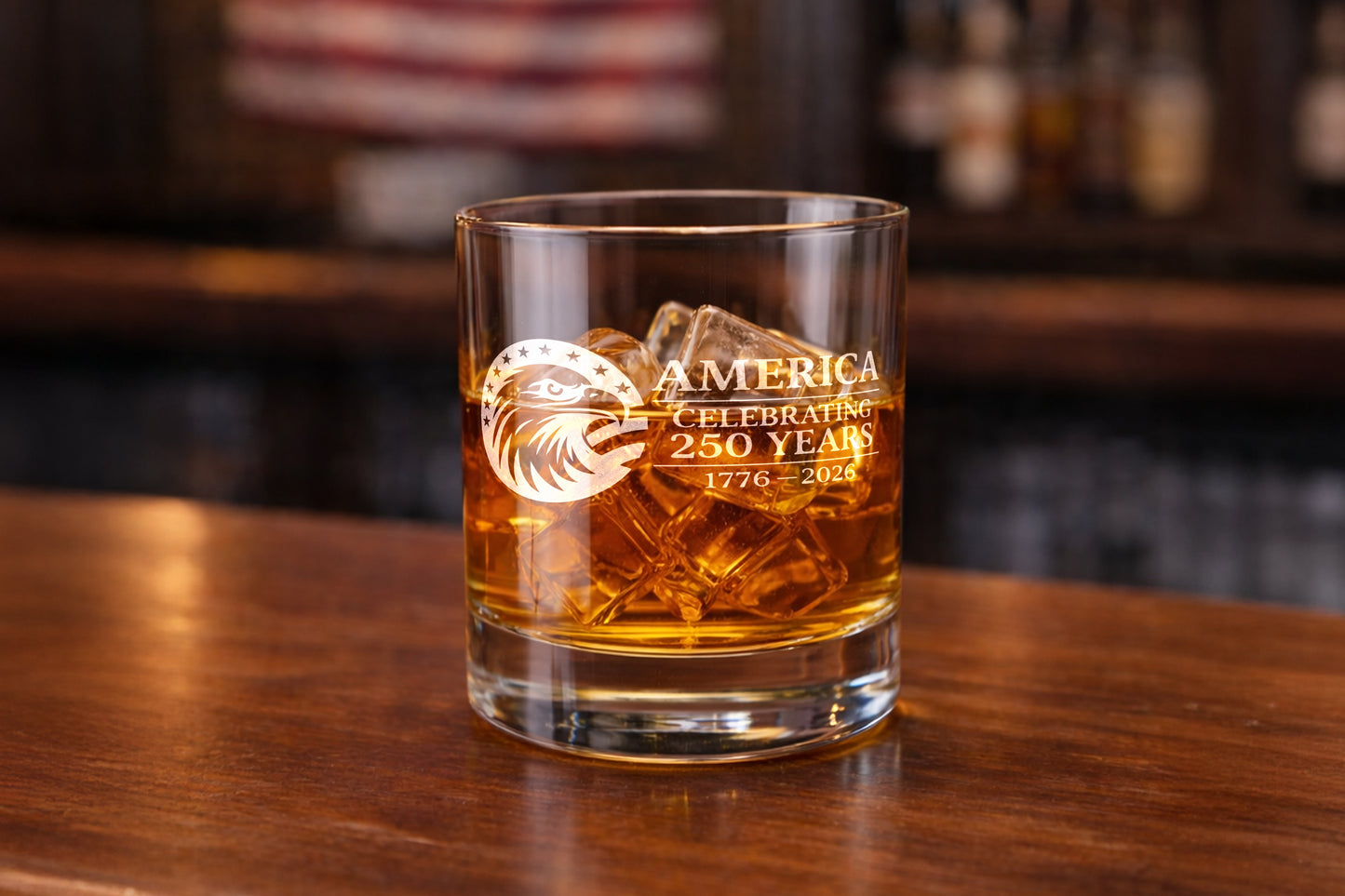 Americas 250th Birthday - Whiskey Glass /  Pint Glass Option