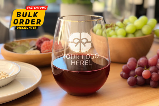 9 oz Corporate Logo Wine Glass