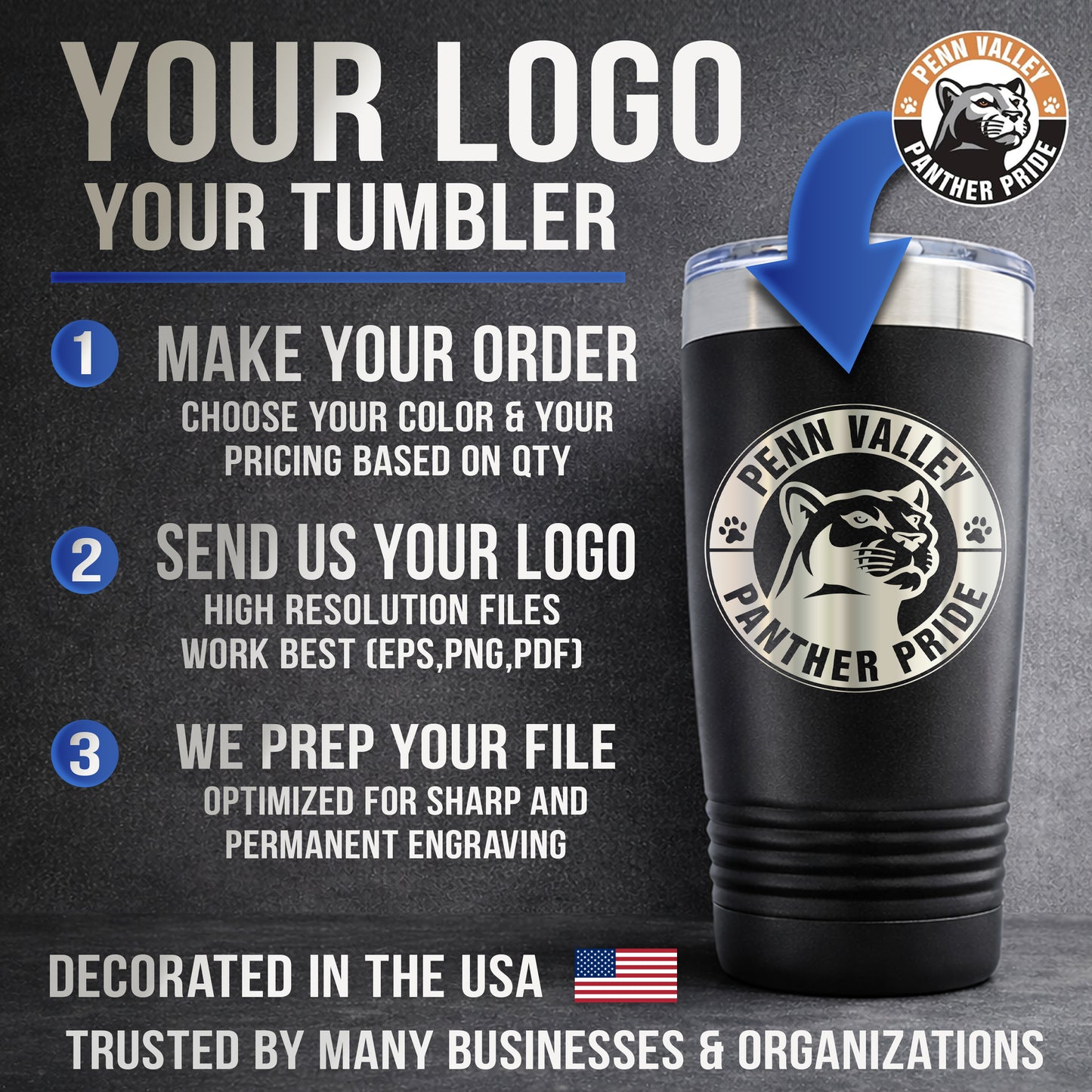 20 oz Tumbler With Company Logo