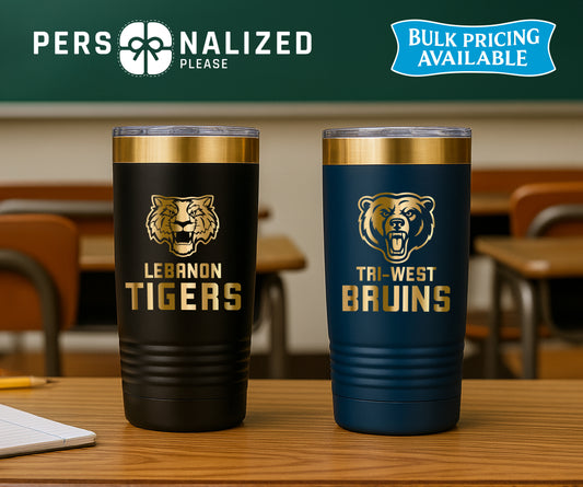 Gold Logo 20 oz Tumbler: Luxury Stainless Steel Corporate Gift