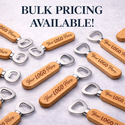 Bulk custom bottle openers with company logo for promotional orders