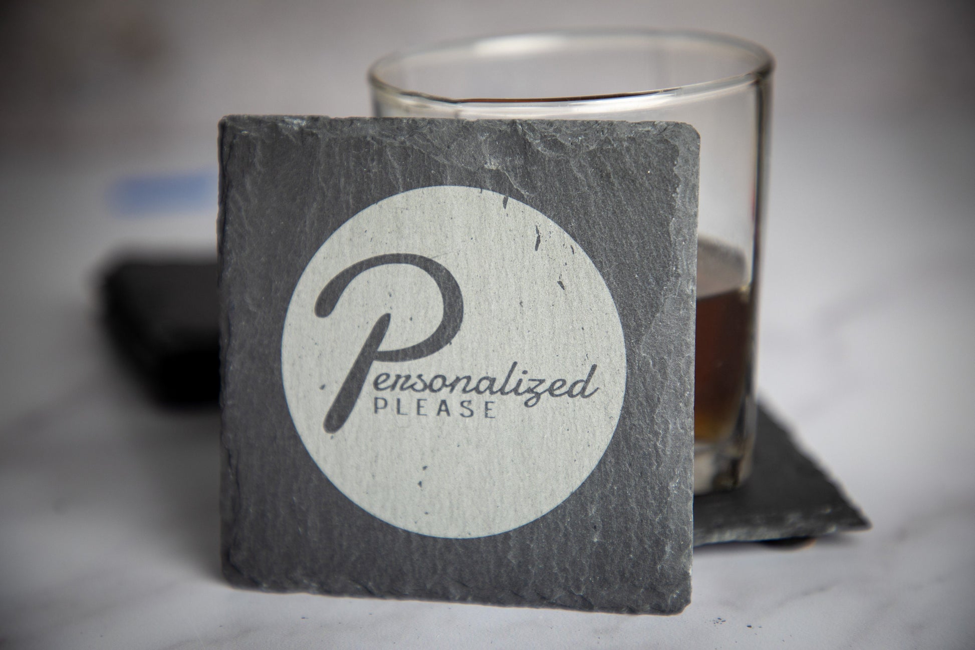 Personalized Logo Coaster Set: Set of 4 Custom Drink Coasters