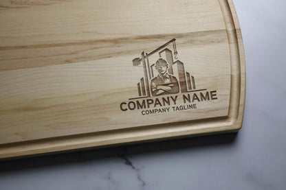 Custom Construction Company Gift - Construction Logo Gift - Construction Crew Gifts - Cutting Board Promotion