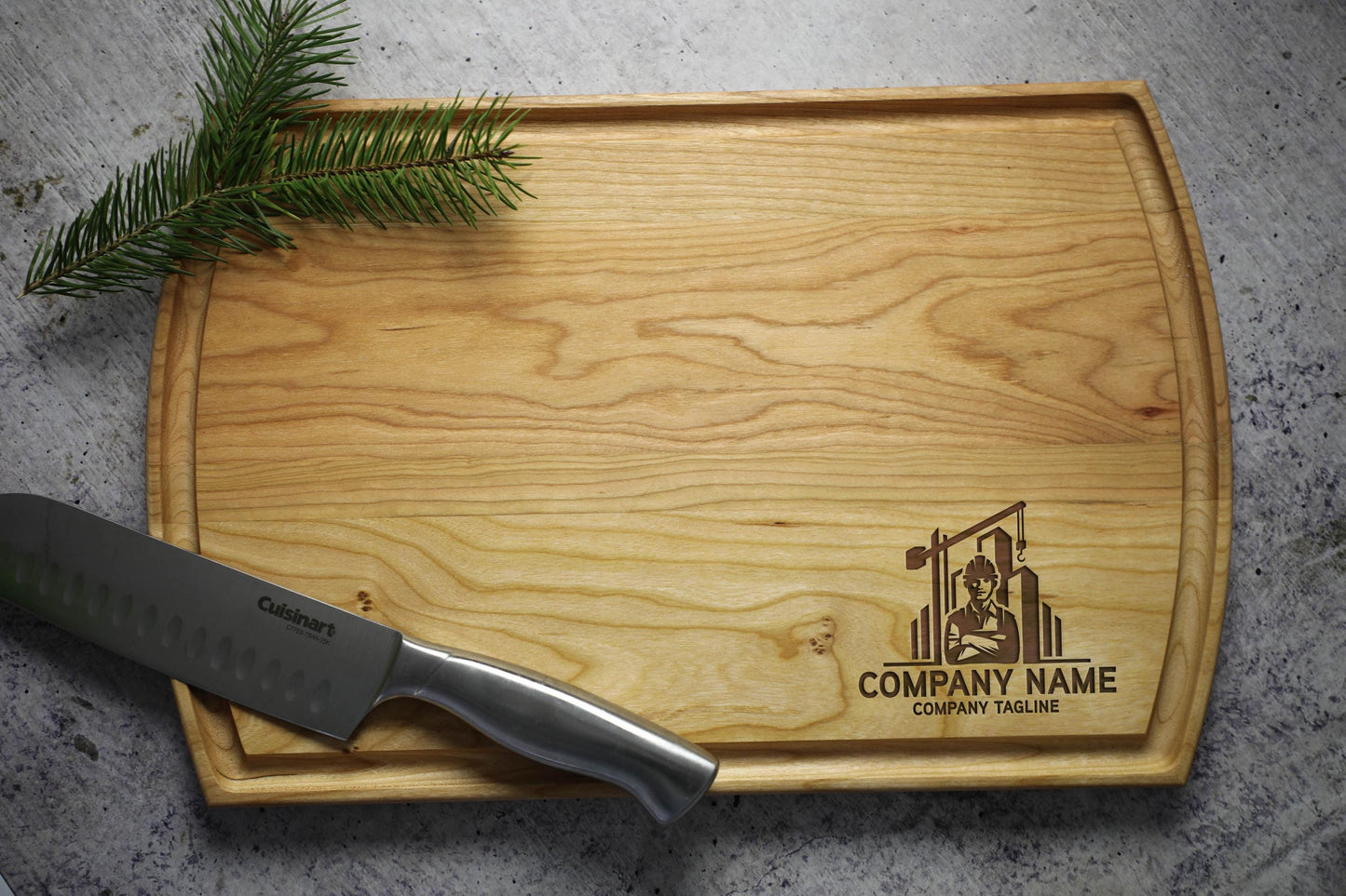 Custom Construction Company Gift - Construction Logo Gift - Construction Crew Gifts - Cutting Board Promotion