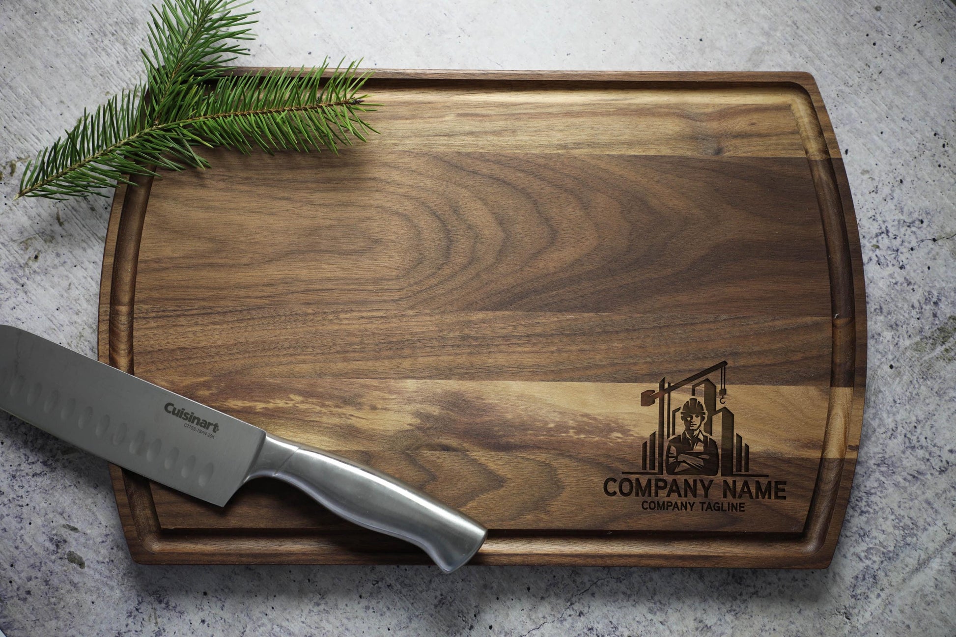 Custom Construction Company Gift - Construction Logo Gift - Construction Crew Gifts - Cutting Board Promotion