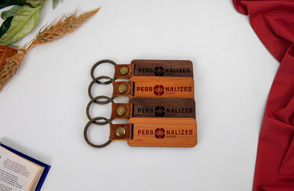 Engraved Promotional Keychain - Perfect Promotional Item For Company - Wooden Keychain - Company Promotion - Keychains