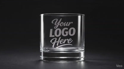 Custom Whiskey Glass With Company Logo – Laser Engraved