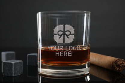 Company Logo Gift, Logo Whiskey Glass, Promotional Items, Promotional Whiskey Glass, Company Promotion, Custom Logo Gift - Whiskey Glass