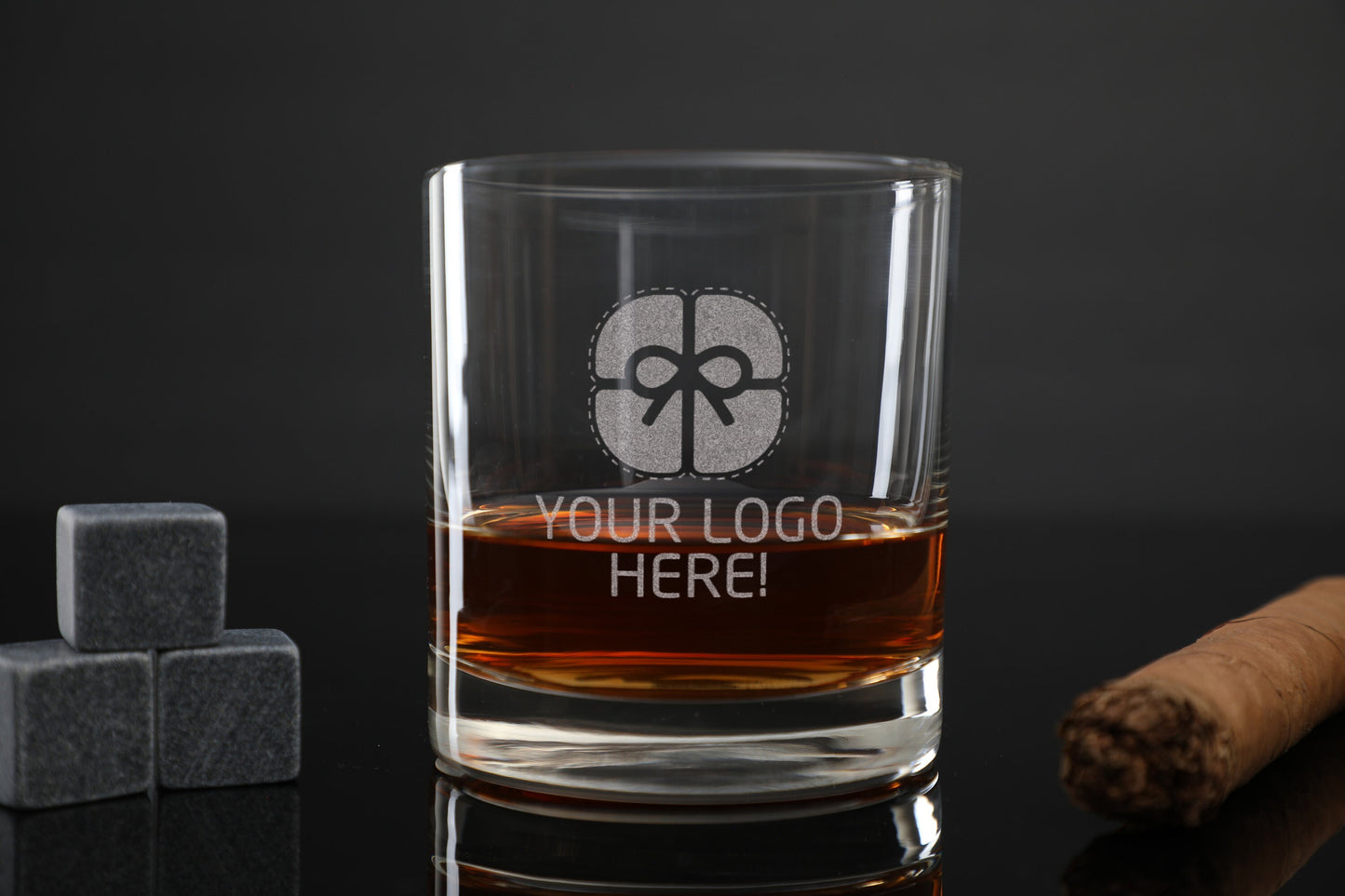 Company Logo Gift, Logo Whiskey Glass, Promotional Items, Promotional Whiskey Glass, Company Promotion, Custom Logo Gift - Whiskey Glass